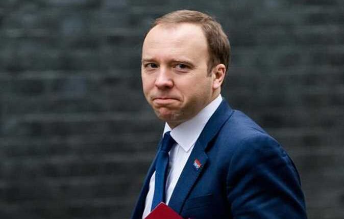 وزير الصحة البريطاني يعلن إصابته بفيروس كورونا