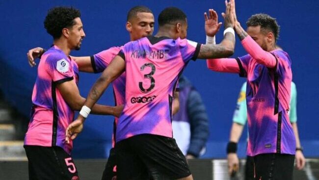 باريس سان جيرمان يفوز علي لانس ويتصدر الدوري الفرنسي