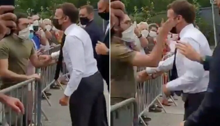 سلطات فرنسا تمدد حجز مرتكبى واقعة صفع ماكرون