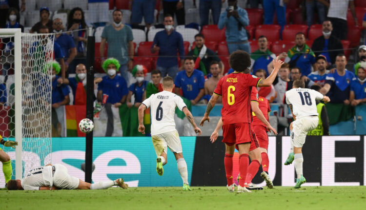 منتخب إيطاليا يهزم بلجيكا بثنائية ويواجه إسبانيا في نصف نهائي اليورو
