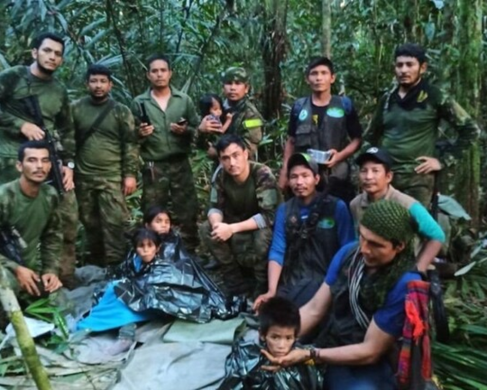 العثور على 4 أطفال أحياء في أدغال كولومبيا بينهم "رضيع" بعد 40 يوماً من تحطم طائرتهم