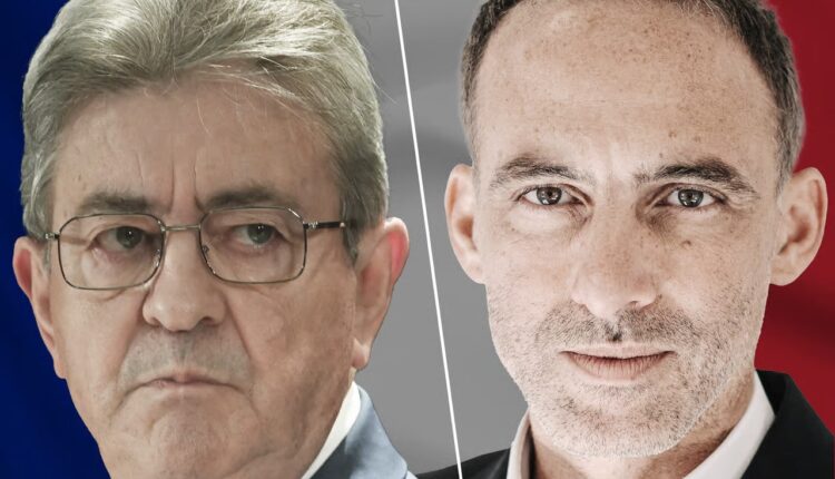 جان لوك ميلانشون، زعيم اليسار الراديكالي، ورافائيل غلوكسمان، النائب الأوروبي الوسطي المؤيد للناتو